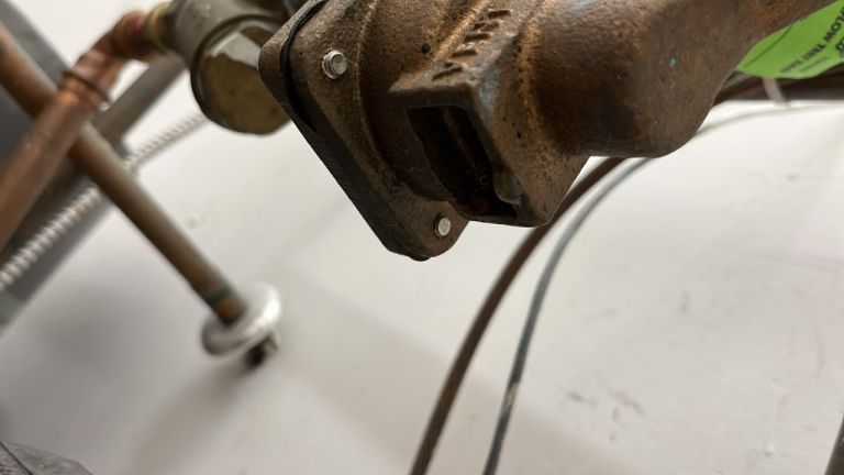 Corrosion around the relief valve of a backflow assembly