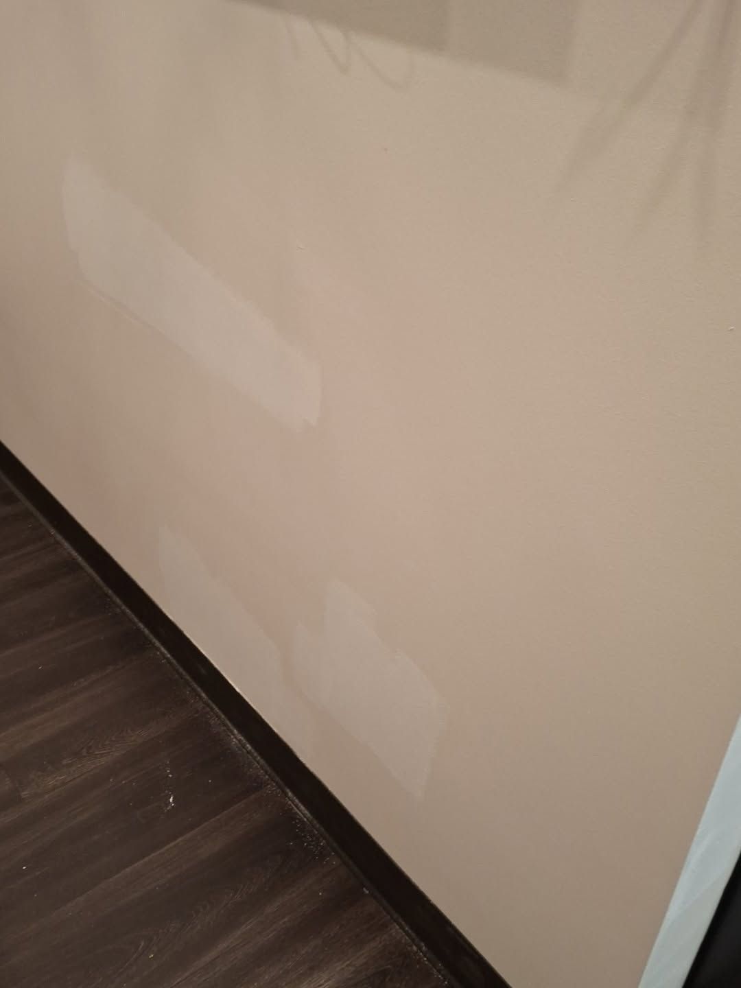 Wall corner with patches waiting for paint